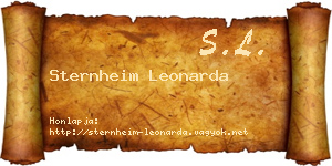 Sternheim Leonarda névjegykártya